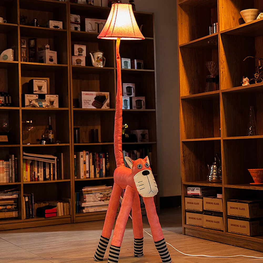 

Led Light Fabric European Lighting Cat Star Kids Floor Lamp Children Room Light 110V/220V E27 Cartoon Decor Standing Lamps