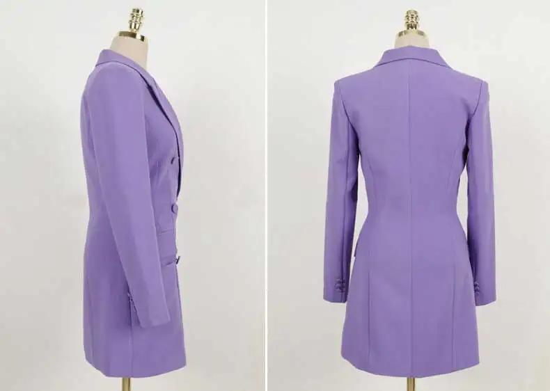 Autumn New Women's Pants Suit Double-breasted Notched Full Sleeve Pockets OL Elegance Style Two Piece Sets Hot Sale S96007D