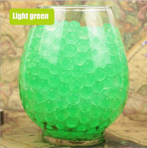 

100pcs/lot Large Hydrogel Pearl Shaped Big 2-3cm Green Crystal Soil Water Beads Mud Grow Ball Wedding Orbeez Growing Bulbs E