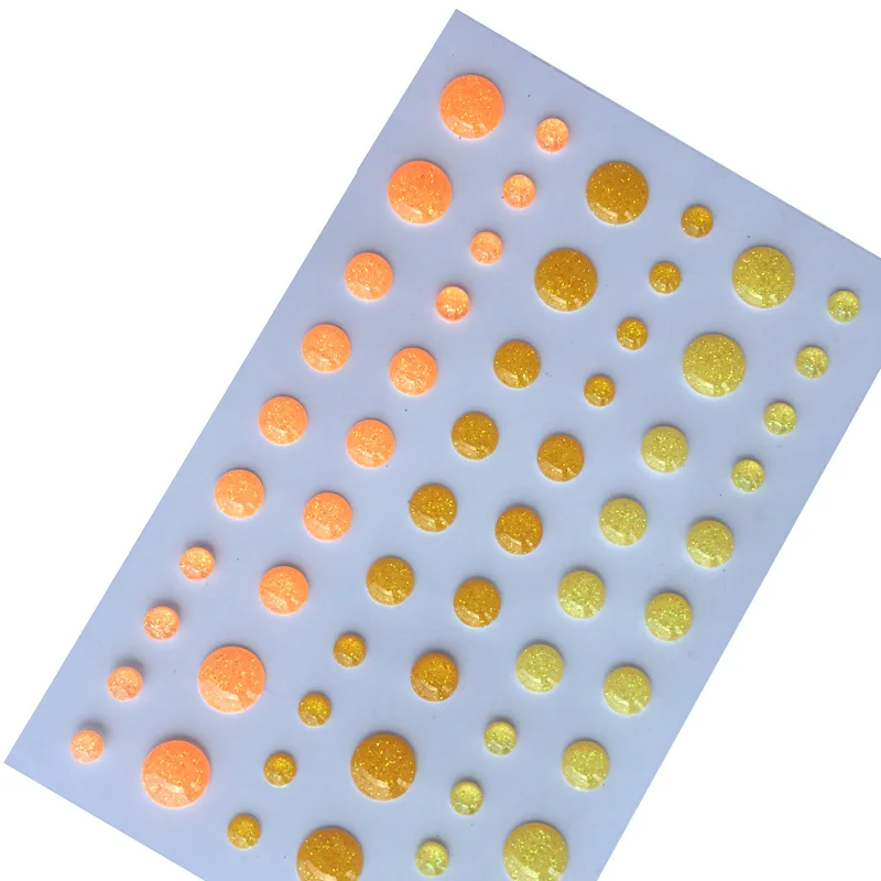 Round Assorted Size Self Adhesive Enamel Dots Sticker For Scrapbooking 