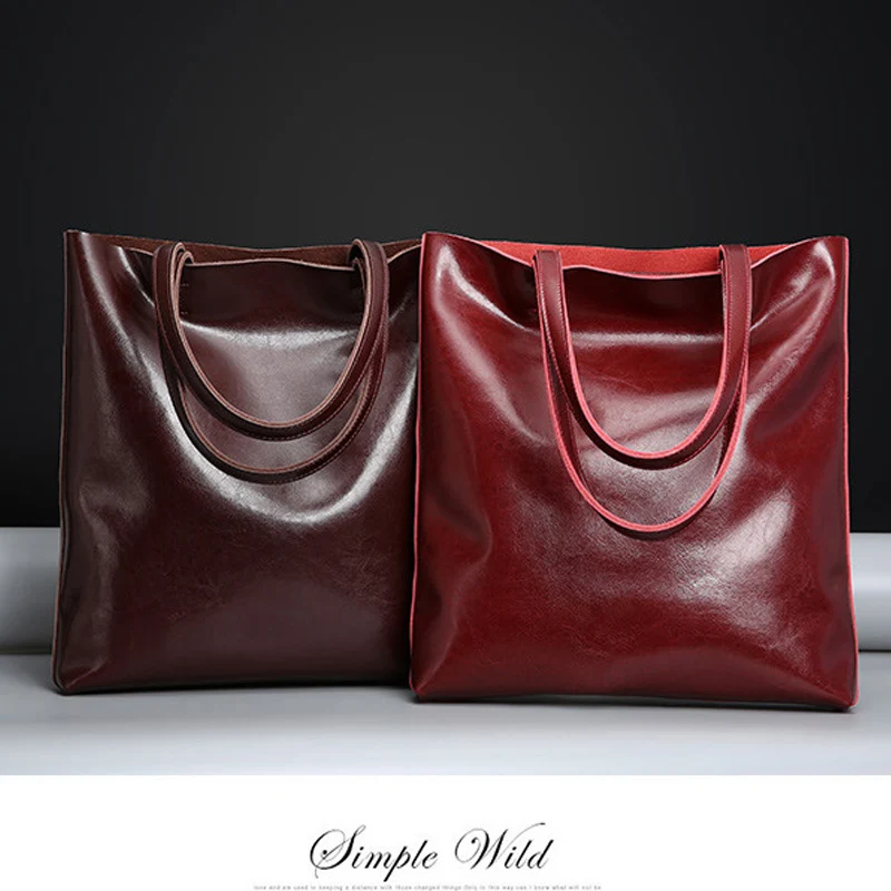 Big Cow Leather Shoulder Bag Ladies Genuine Leather Bags for Women Famous Brand Designer Handbag Female Fashion Hand Bags 2019