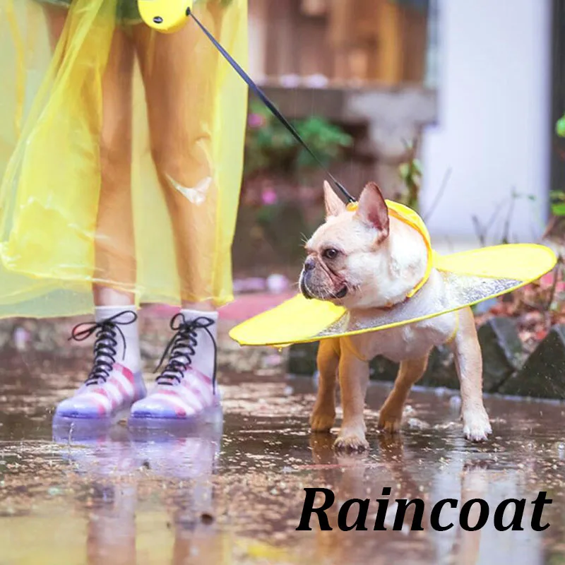 1pcs Flying Discs Shape Pet Dog Raincoat Ufo Puppy Golden Retriever