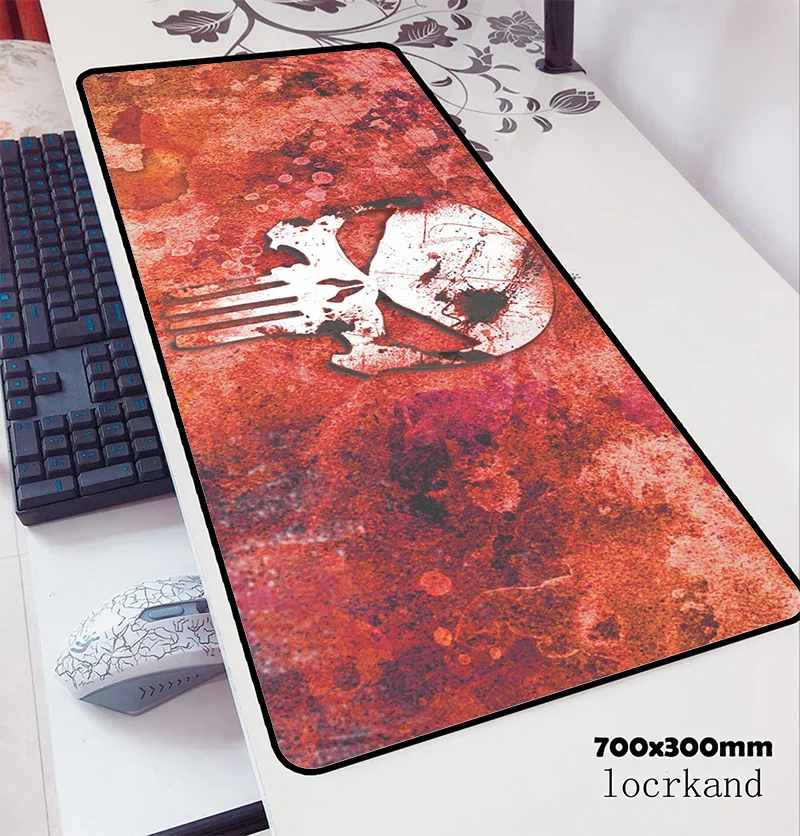Каратель Череп коврик для мыши лучший 700x300x3 мм коврик для мыши notbook компьютерная подмышка подарки игровой коврик для мыши геймер к клавиатуре коврики для мыши