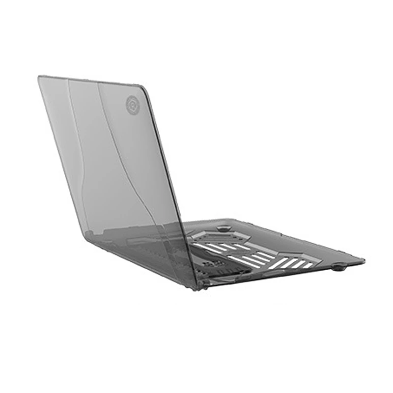 Матовый Жесткий чехол для Macbook Air 13,3 Чехол ударопрочный чехол для Macbook Air 13 дюймов с ручкой и подставкой теплоотвод - Цвет: Black