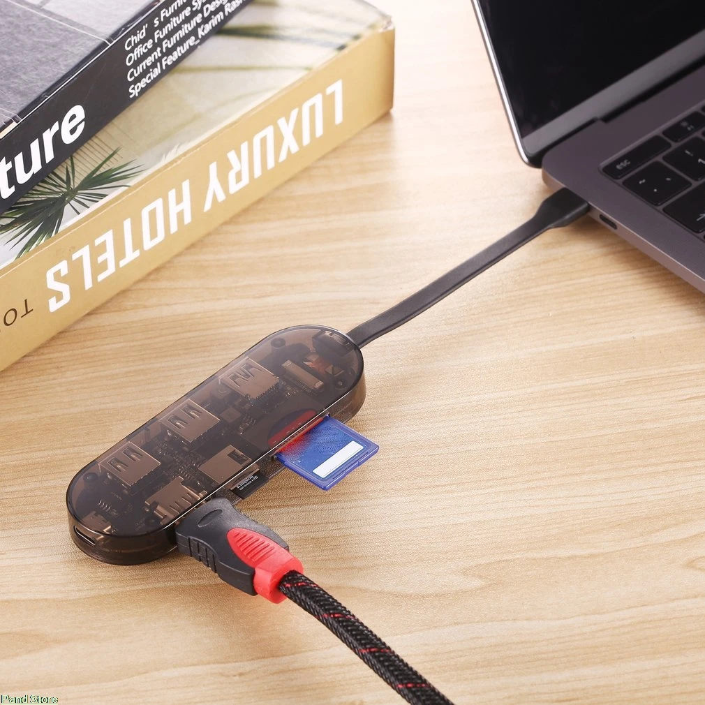 USB3.0 для Apple Тип-c конвертер мультимедийного интерфейса высокой четкости складной портативный Тип c концентратор Тип usb C к HDMI адаптер USB 3,0