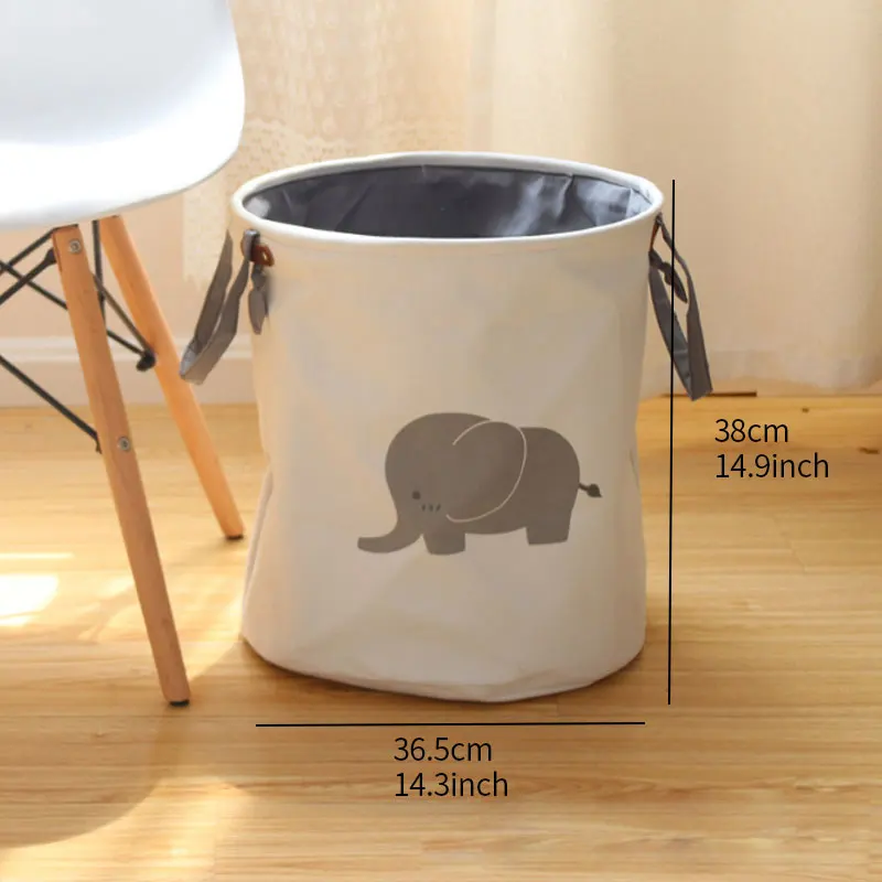 تخزين سلة الغسيل القطن للطي سلة الغسيل دلو المنظم اسطواني الخيش سلة التخزين الحيوان الصورة تصميم