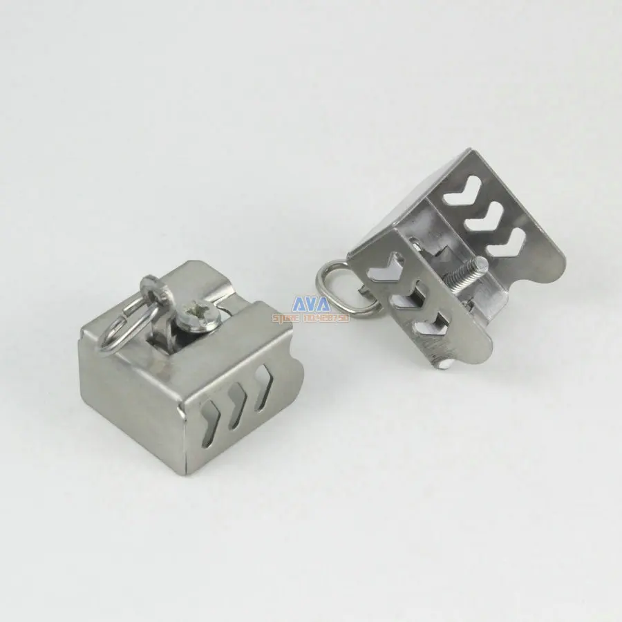 10 Pieces Stainess Steel Curtain Track End Caps Curtain Track End Stops 28x26x17mm