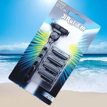 

Men's Manual Razor Three-layer Shaving Razor 1 Handle 5 Blade Set Three-layer blade with precise tilting