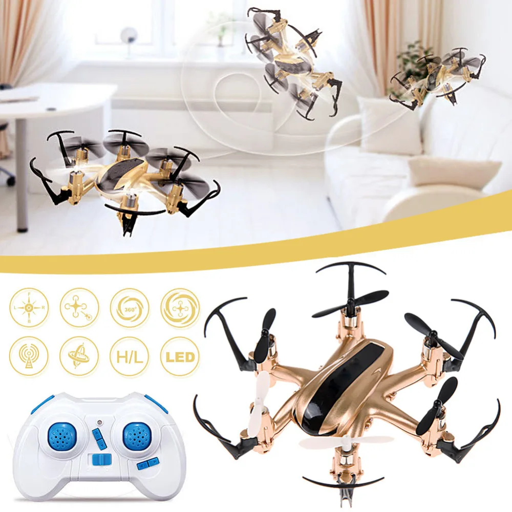 

New Hot JJRC H20 2.4G 4 Channel 6-Axis Gyro Nano Hexacopter w/CF Mode Return Golden 1#JT