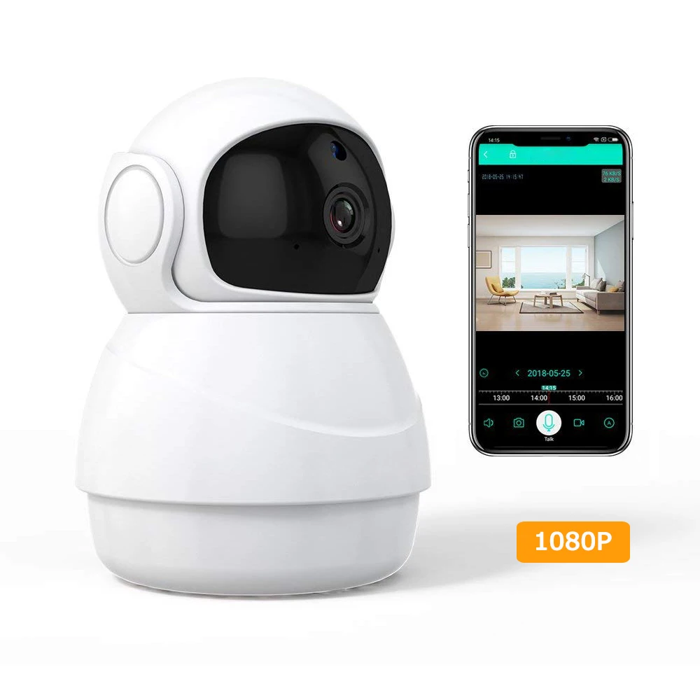 

TYiYewh Wireless WiFi IP Camera HD 1080P Home Security Camera Night Vision CCTV Surveillance Camara Two-way Audio Baby Monitor
