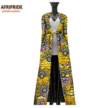 2017 Autumn african women long coat AFRIPRIDE private custom full sleeve ankle length coat plus size super wax cotton A722407