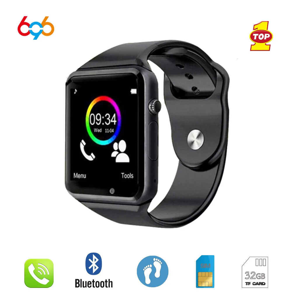696 завод A1 Смарт часы с Шагомер камера сим карта вызова Smartwatch для huawei Android телефон