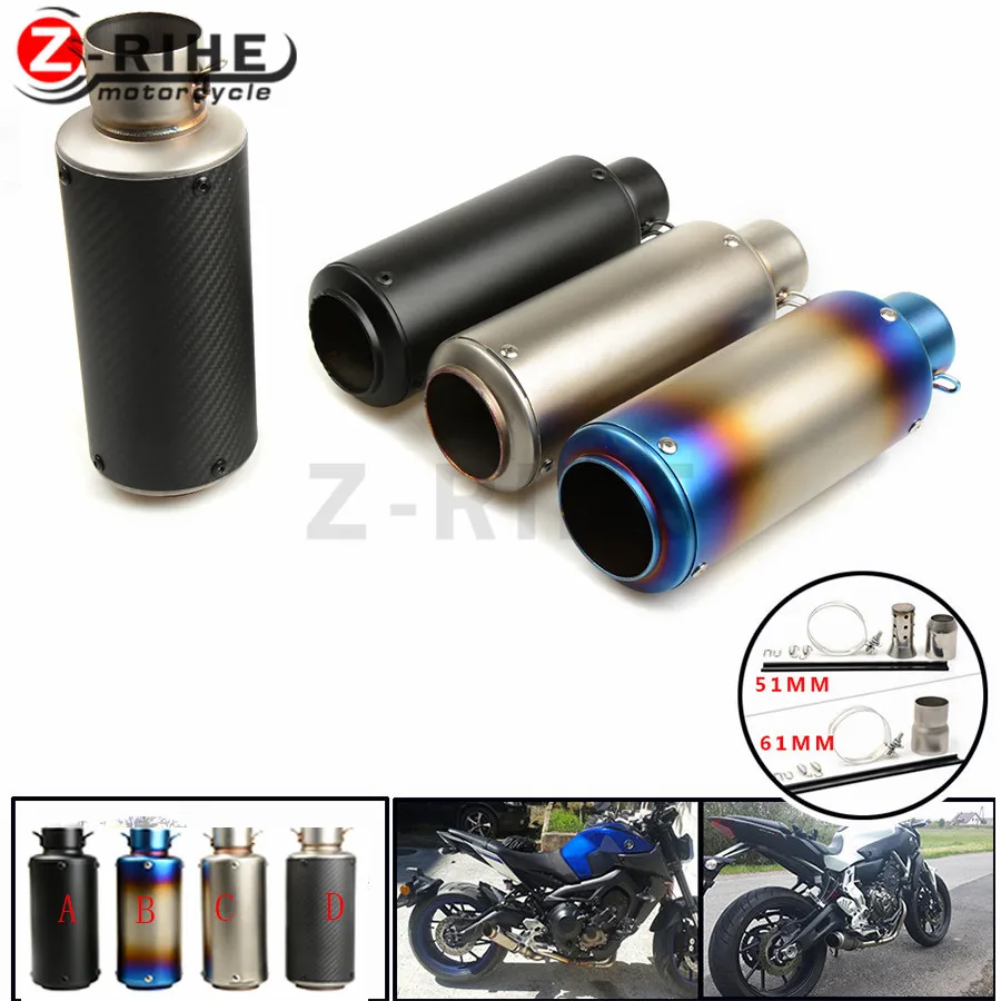 

Motorcycle Exhaust Pipe Scooter Modified exhaust Muffler pipe For 2008-2014 Suzuki Hayabusa GSX1300R GSXR 1300