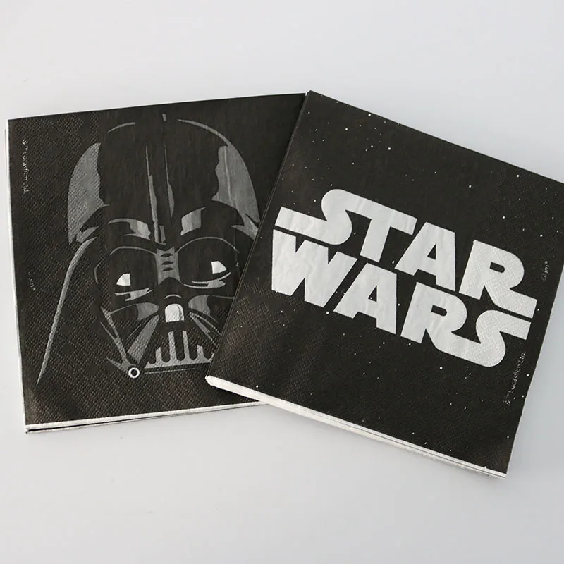 

20pcs/lot Star Wars Cartoon Theme Party Paper Napkins Kids Happy Birthday Party Supplies Decoration Favors
