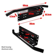 Buy Black aluminum alloy Bracket for led light bar Drivinglight worklight Front License Plate Mount Holder for Offroad SUV ATV UTV Free Shipping