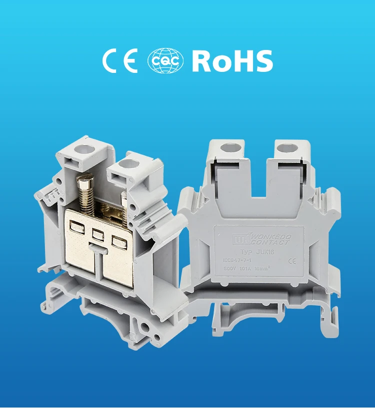 Клеммные блоки на din-рейку 10 шт. UK-16 вместо Феникса контакт Универсальный класс соединитель винтовой терминал UK16