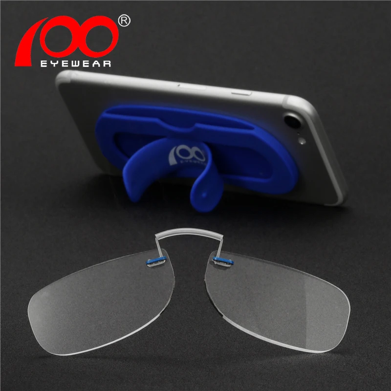 Hand Made Nose Clip Glasses Thin Portable Reading Glasses