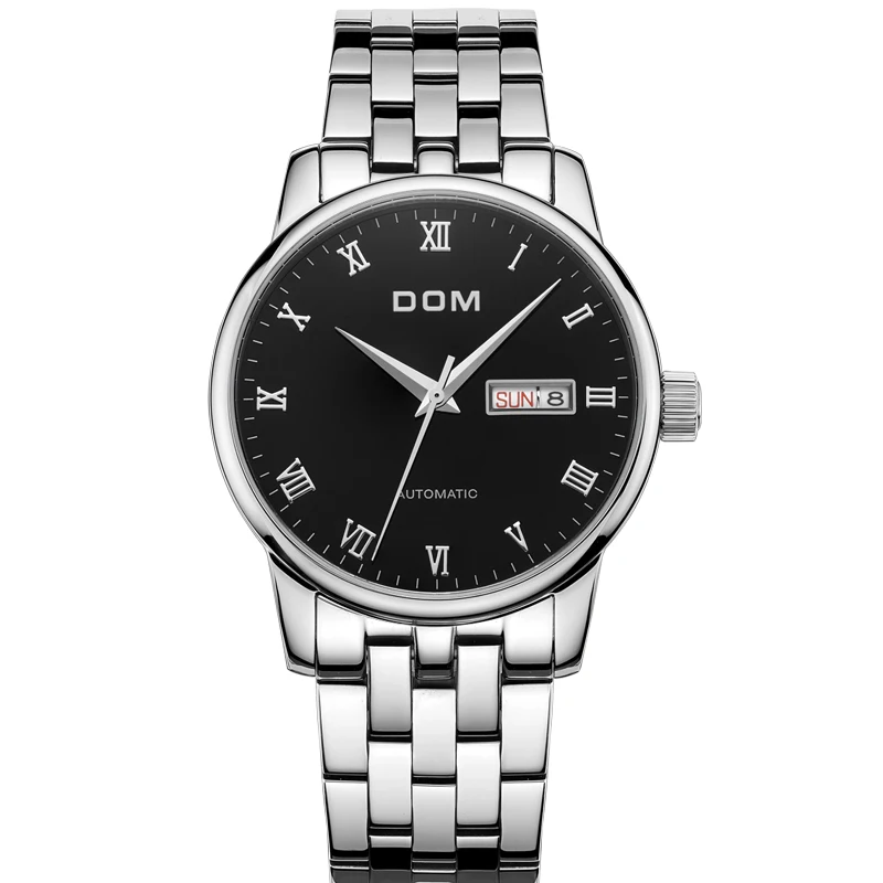 

DOM Men's Watches Top Brand Luxury Waterproof Mechanical Stainless Steel Watch Male Business Clock Wrist Watch for Men M-57D-1M