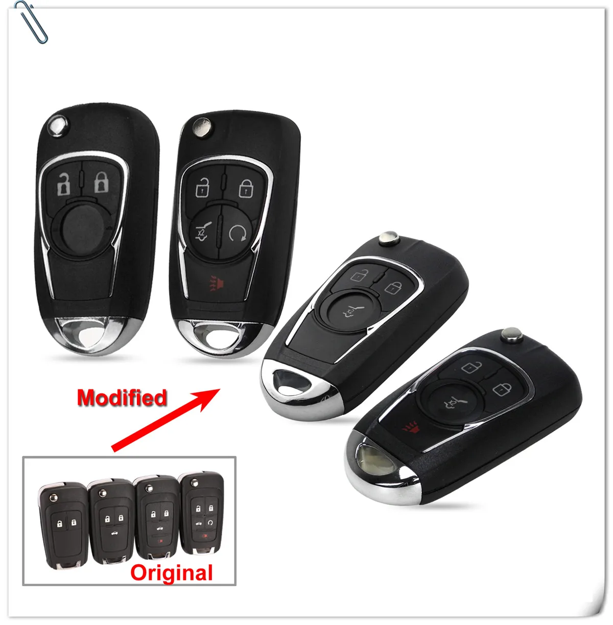 Keyforkess shell chiave a distanza per auto per Opel Vauxhall Astra J Corsa E Insignia Zafira C per Chevrolet Aveo Cruze Buick HU100 portachiavi - HTB13dF2afBj uVjSZFpq6A0SXXaE