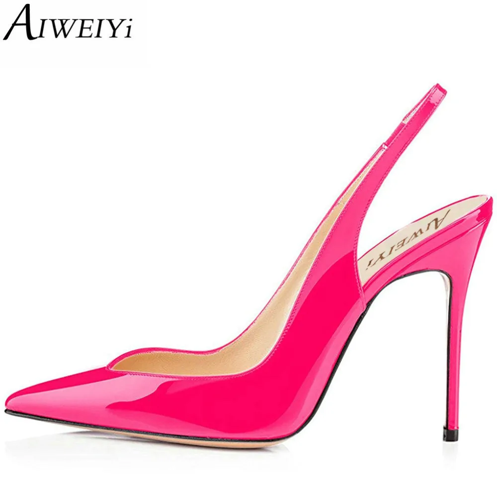 AIWEIYi 2017 Summer Fashion Lady Shoes Sexy Women Pumps Pointed Toe Slingback Slip On Thin High Heels Wedding Shoes Woman enmayda platform pumps ladies sexy high heels fashion red bottom women pumps pointed toe slingback thin heels women dress shoes
