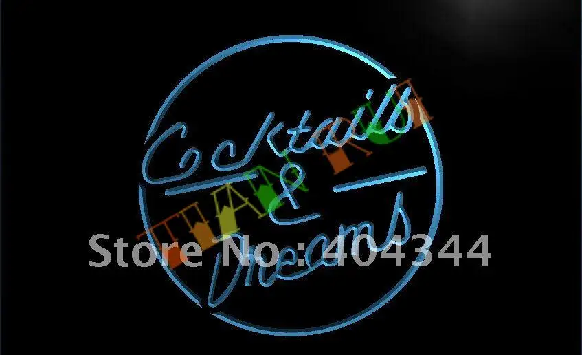 

LB079- Cocktails & Dream Beer Bar Wine LED Neon Light Sign