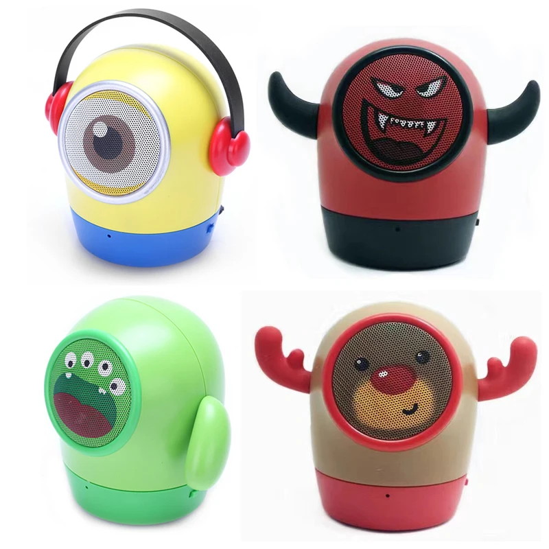 RACAHOO Cartoon Mini Portable Bluetooth Speaker Wireless Handsfree Subwoofer Stereo Outdoor Speakers with Mic for Smart Phone8
