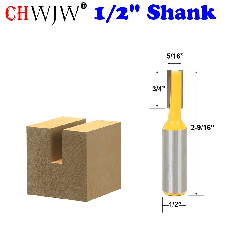 1 шт. прямой/Дадо фрезы-5/16 "Ш х 3/4" H-1/2 "хвостовик деревообрабатывающей резак древесины Резка инструмент-chwjw 14159