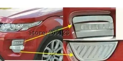 

For Land Rover Range Rover Evoque 2012-2016 front+ rear fog light lamp box ABS Chrome front cover accessories
