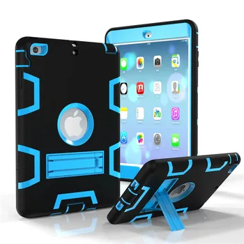

Case for iPad Mini 2 3 1 Shockproof Heavy Duty Plastic+Rubber Cover for iPad Mini 3 Tablet case Hybrid 3in 1 with Stand Holder