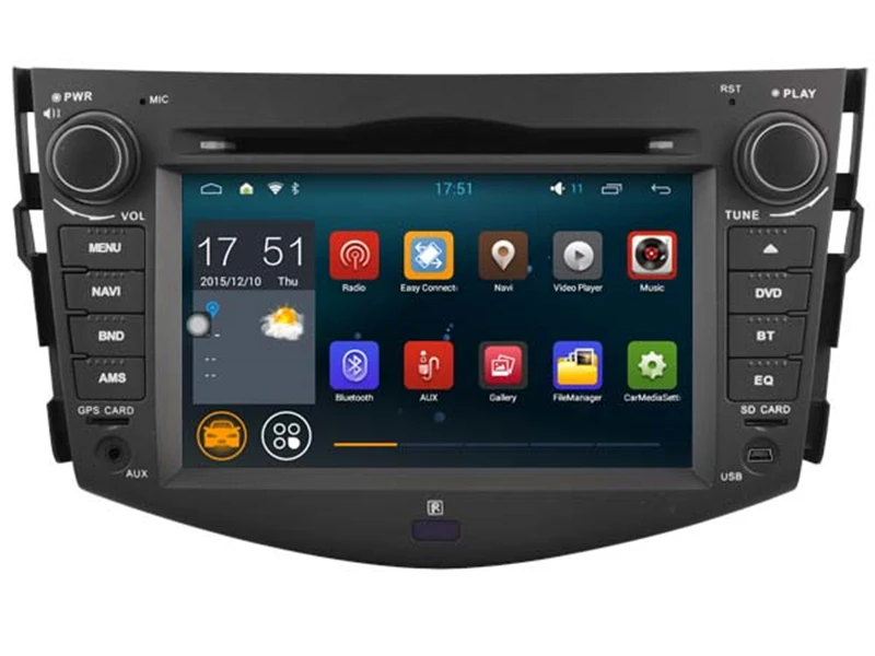 Pure Android 4.4 2 din Car Dvd For Toyota RAV4 2006-2012 with WIFI 3G GPS USB Capacitive screen 1024*600 car radio Quad-Core