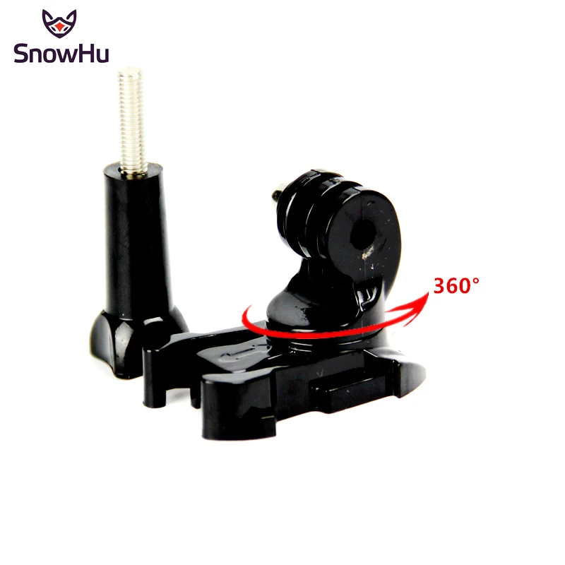 SnowHu for Gopro accessories 360 Degree Rotate J-Hook Buckle Adapter Mount  for Go Pro Hero 9 8 7 6 5 for Yi 4K EKEN GP203B