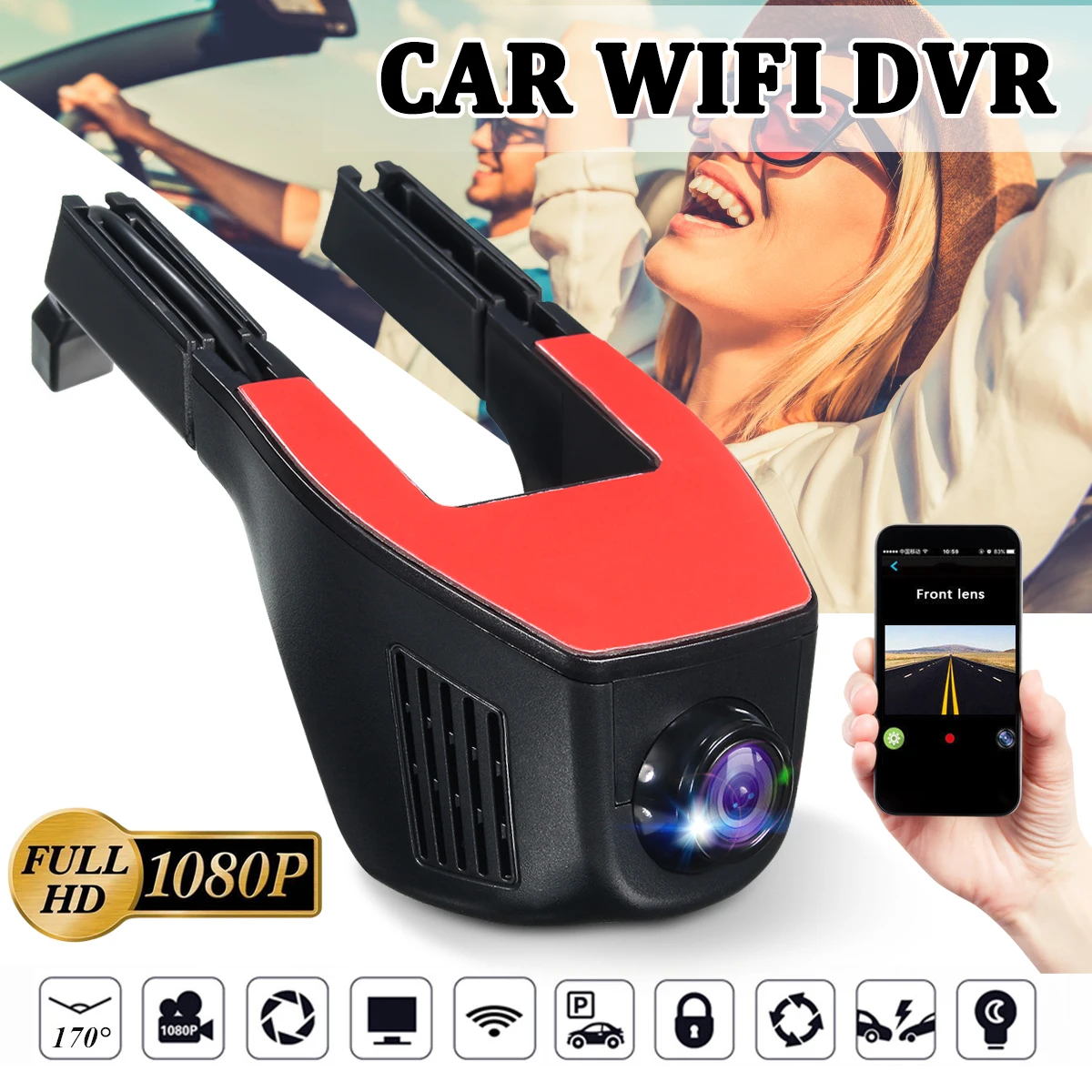 

Mini Hidden Car DVR Camera Wifi Full HD 1080P Car DVRS Registrator Video Recorder Monitor Dash Cam Camcorder Detector