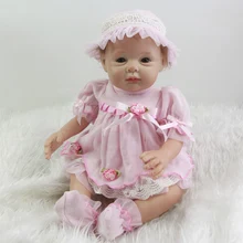 Newborn Princes Girl With Lovely Clothes Lifelike Silicone Reborn Babies Doll 22 Inch Cloth Body Dolls Kids Birthday Gift