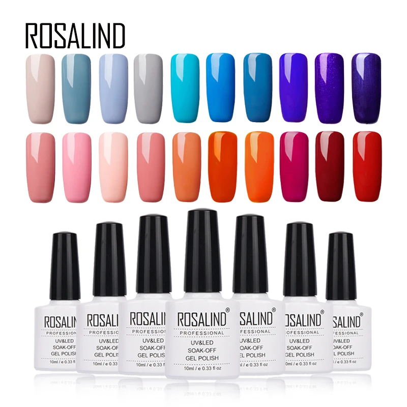 Гель-лак для ногтей ROSALIND 10 мл 68 цветов Полупостоянный УФ-лак | Красота и здоровье