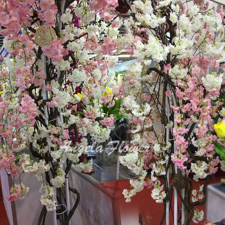 Big136cm artificial cherry blossom vines oriental home wedding garden party shop Decor Chriatmas luxurious cherry fake flores