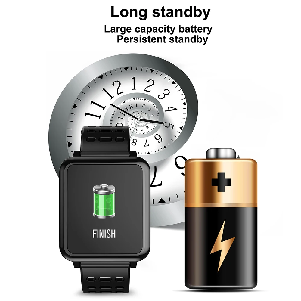 LEMFO Q8 Smart Watch Men IP67 Life Waterproof Professional Sport Modes Long Standby Support Multiple Languages Smartwatch Women