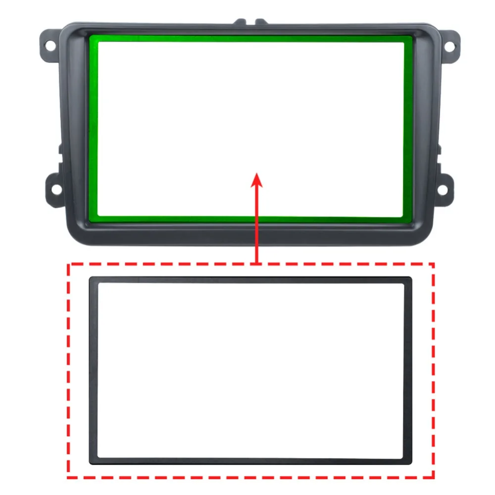 Фасции Панель 2 Дин радио кадров стерео dvd-плеер установить отделкой Панель комплект для touran CADDY Passat гольф Tiguan T5 Multivan 2009