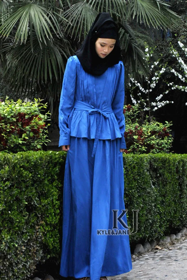 islamic maxi dress long sleeve, muslim abaya jilbab islamic clothing