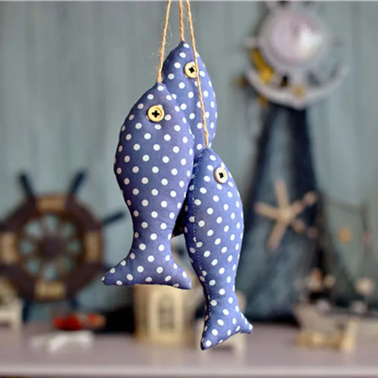 3 шт./упак. zakka Ткань средиземноморская рыба аксессуары для дома декоративные настенные украшение ручной работы подарки/