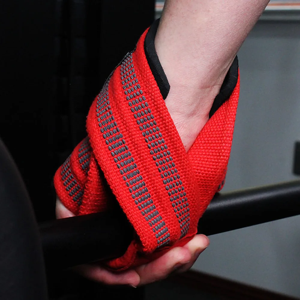 ALBREDA 1 زوج الشكل 8 أشرطة رفع الأثقال رفع الاثقال رفع الاثقال الرياضة رياضة اللياقة البدنية كمال الاجسام الحديد المعصم دعم