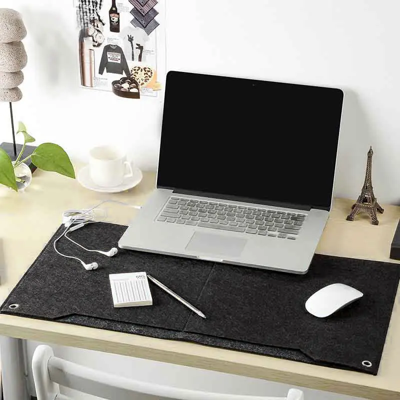 Hot Sale Solid Felt Computer Laptop Desk Mat Keyboard Mouse Pad