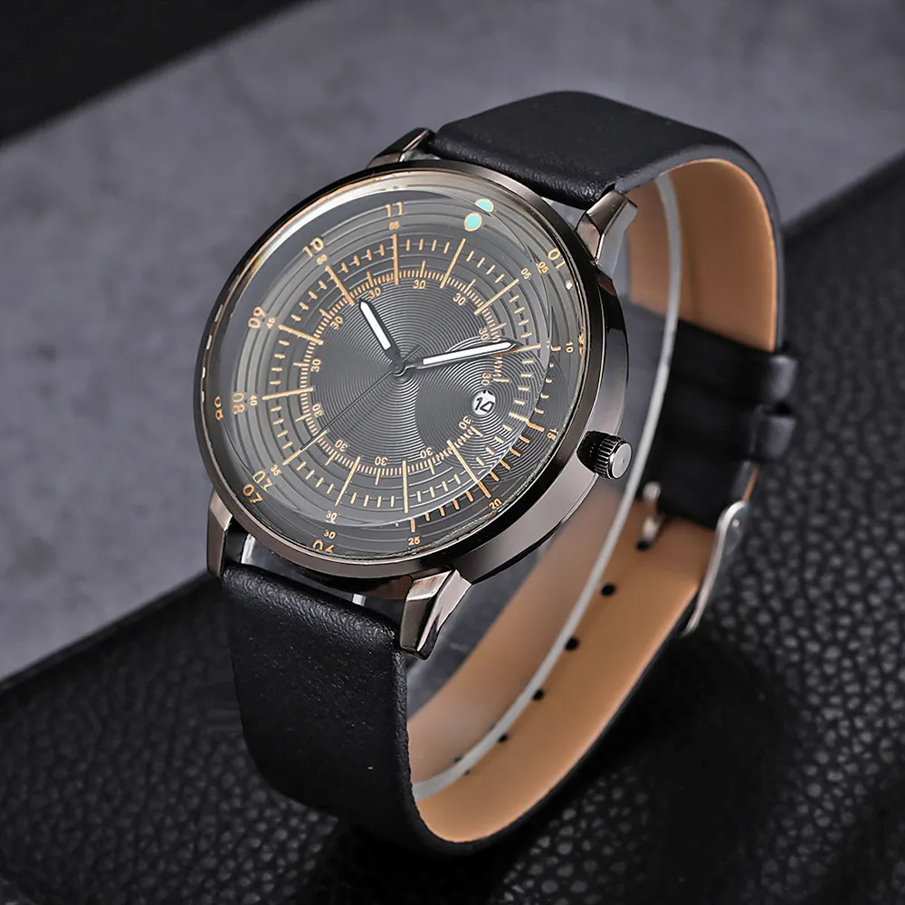 

High Quality Women Black Dial Fashion Ladies Quartz Wristwatches Business Clock Solid Color Leather Relojes Para Muje@50