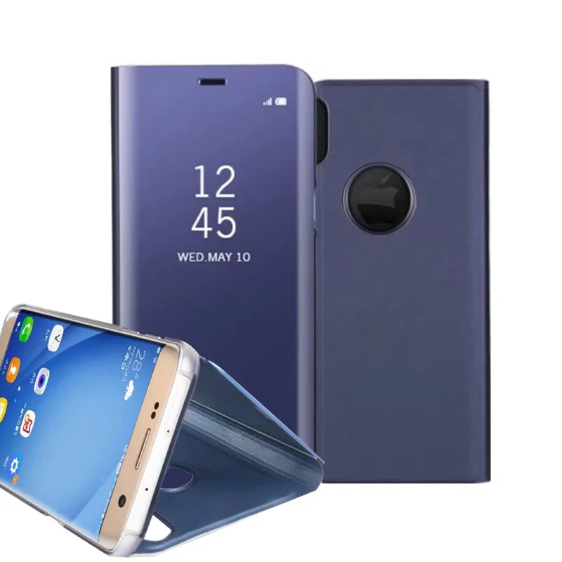 Чехол для iPhone 9X8 Plus 7 6 S зеркальный прозрачный умный кожаный чехол Samsung Galaxy Note 9 S9 S8 A9