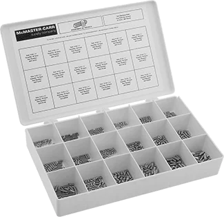 

18-8 Stainless Steel Set Screw Assortment Inch Sizes, 900 Pieces