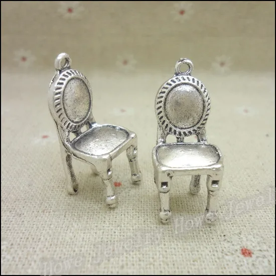 Free shipping! 16pcs Antique silver Charms Chairs Pendant Fit Bracelets Necklace DIY Metal Jewelry Making