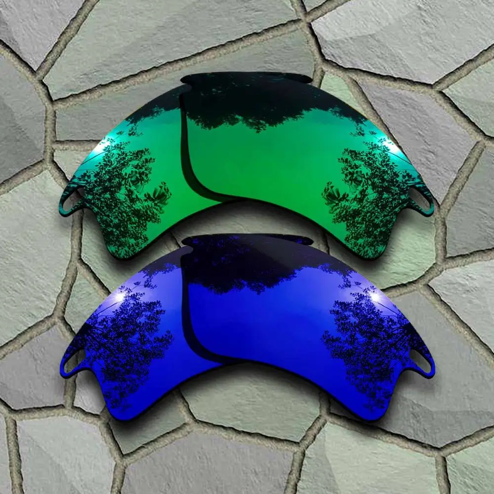 Нефритовые зеленые и фиолетовые синие солнцезащитные очки поляризованные Сменные линзы для быстрой куртки XL - Цвет линз: Green -Violet Blue
