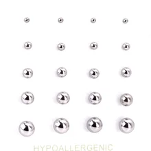 Luxukissids 2-6 мм, рождественские серьги из нержавеющей стали с шариками, детские серьги-гвоздики для женщин, модные ювелирные изделия, pendientes oorbellen