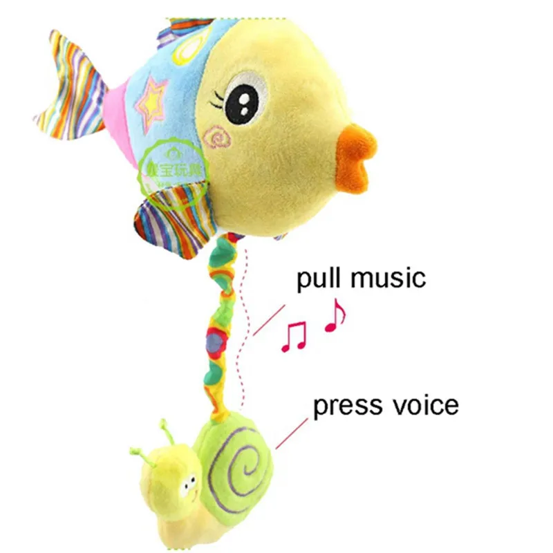 28cm-soft-stuffed-sea-animal-plush-Toy-baby-rattles-cartoon-car-hanging-strollers-musical-toys-octopus (4)