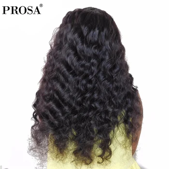 

250 Density Lace Front Human Hair Wigs Loose Wave Brazilian Lace Wigs For Women Black 13X6 Lace Front Wig Pre Plucked Remy Prosa