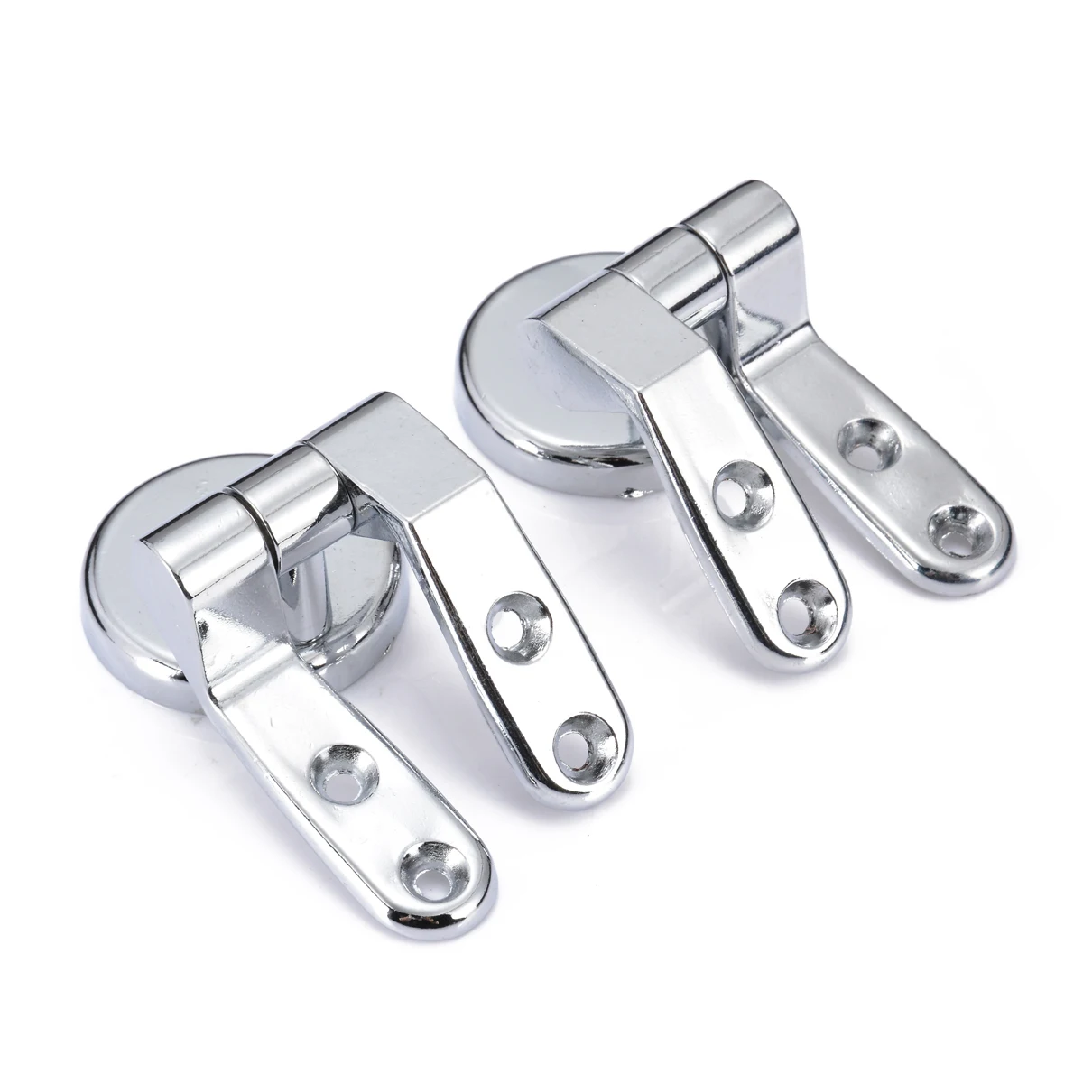 Set Alloy Replacement Toilet Seat Hinges Mountings Set Chrome with Fittings Screws For Toilet Accessories